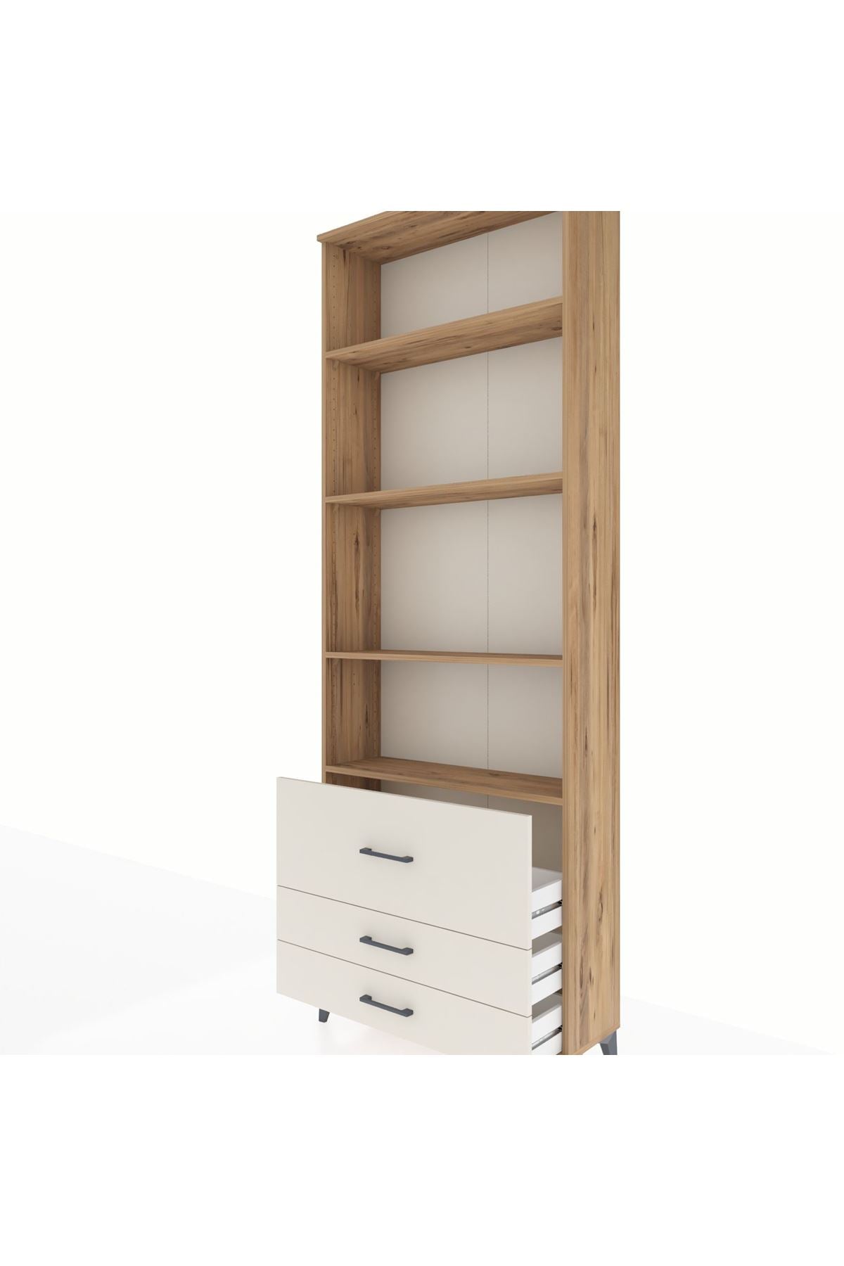 Arges Dolap 4 Raflı 3 Çekmeceli 88x30x243 - S33M038V7A