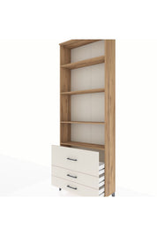 Arges Dolap 4 Raflı 3 Çekmeceli 88x30x243 - S33M038V7A