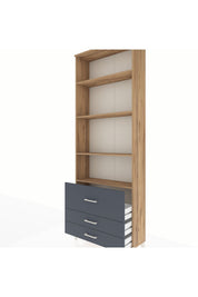 Arges Dolap 4 Raflı 3 Çekmeceli 88x30x243 - S33M038V8A