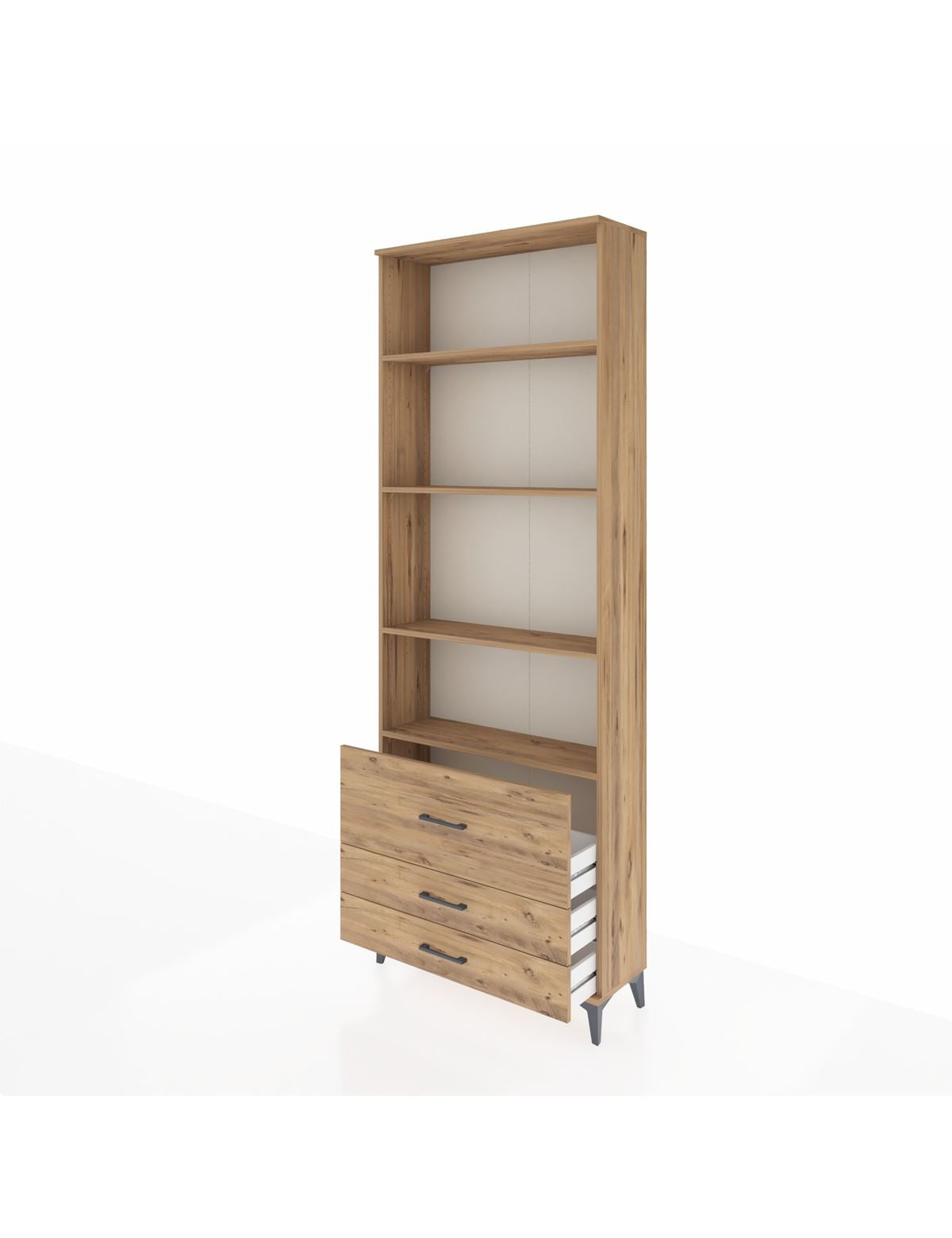 Arges Dolap 4 Raflı 3 Çekmeceli 88x30x243 - S33M038V9A