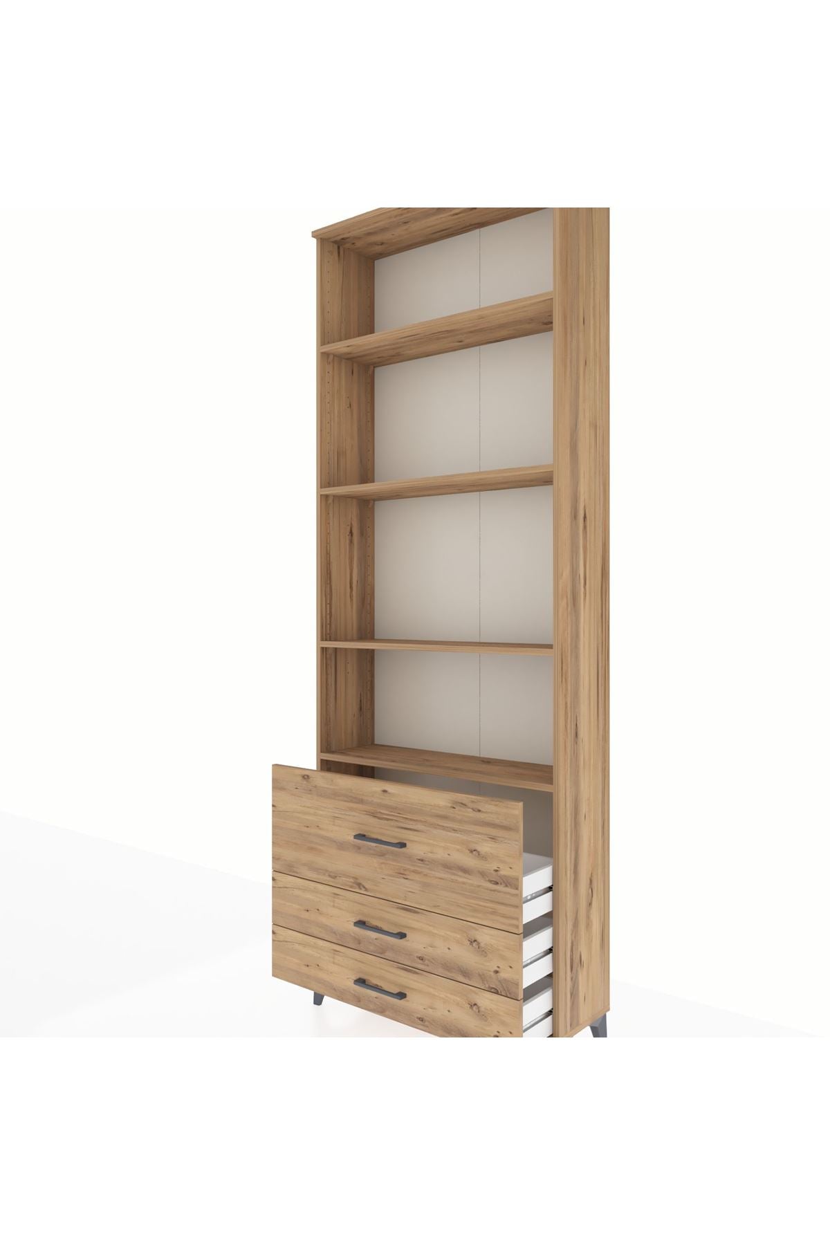 Arges Dolap 4 Raflı 3 Çekmeceli 88x30x243 - S33M038V9A