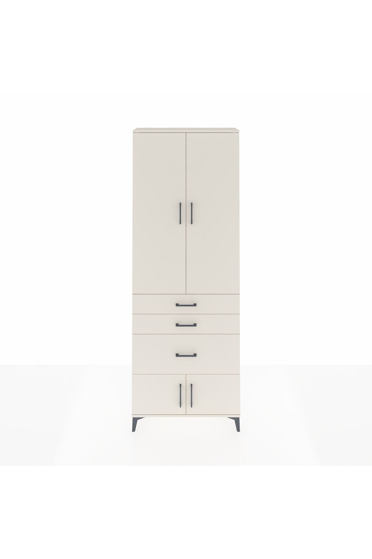 Arges Dolap 3 Raflı 3 Çekmeceli 4 Kapaklı 88x30x243 - S33M039V1A