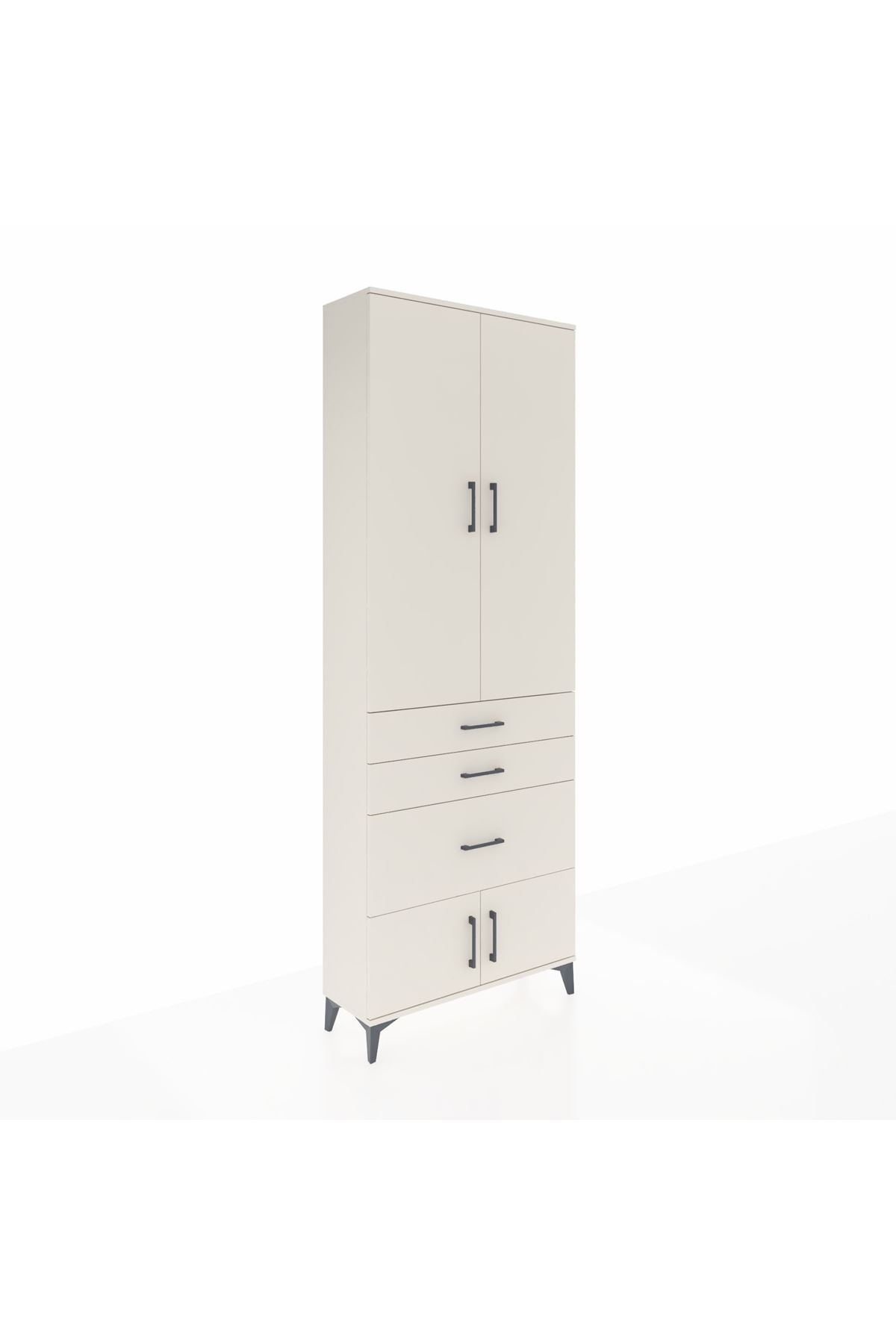 Arges Dolap 3 Raflı 3 Çekmeceli 4 Kapaklı 88x30x243 - S33M039V1A