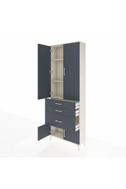 Arges Dolap 3 Raflı 3 Çekmeceli 4 Kapaklı 88x30x243 - S33M039V2A