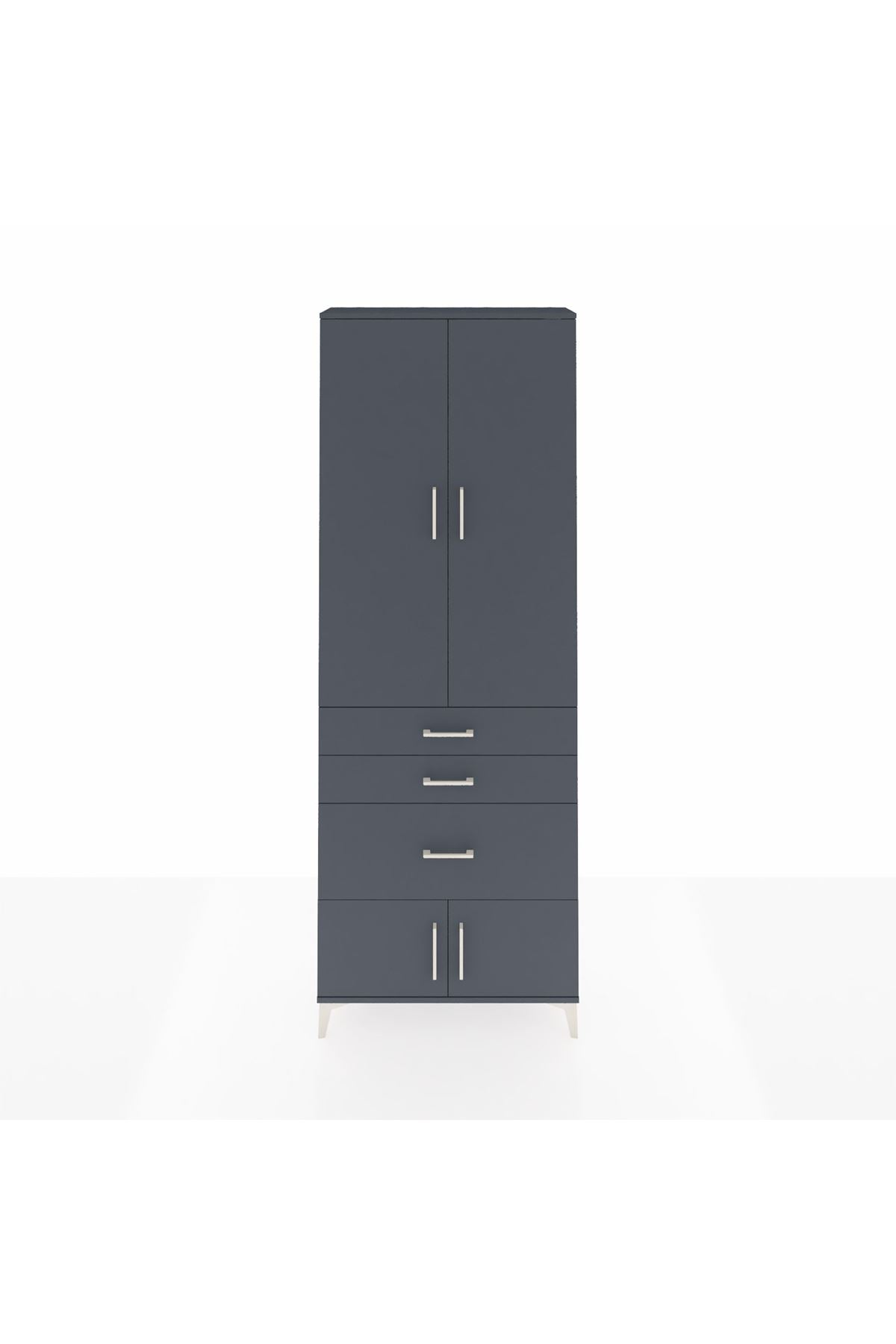 Arges Dolap 3 Raflı 3 Çekmeceli 4 Kapaklı 88x30x243 - S33M039V5A