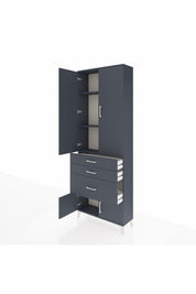 Arges Dolap 3 Raflı 3 Çekmeceli 4 Kapaklı 88x30x243 - S33M039V5A