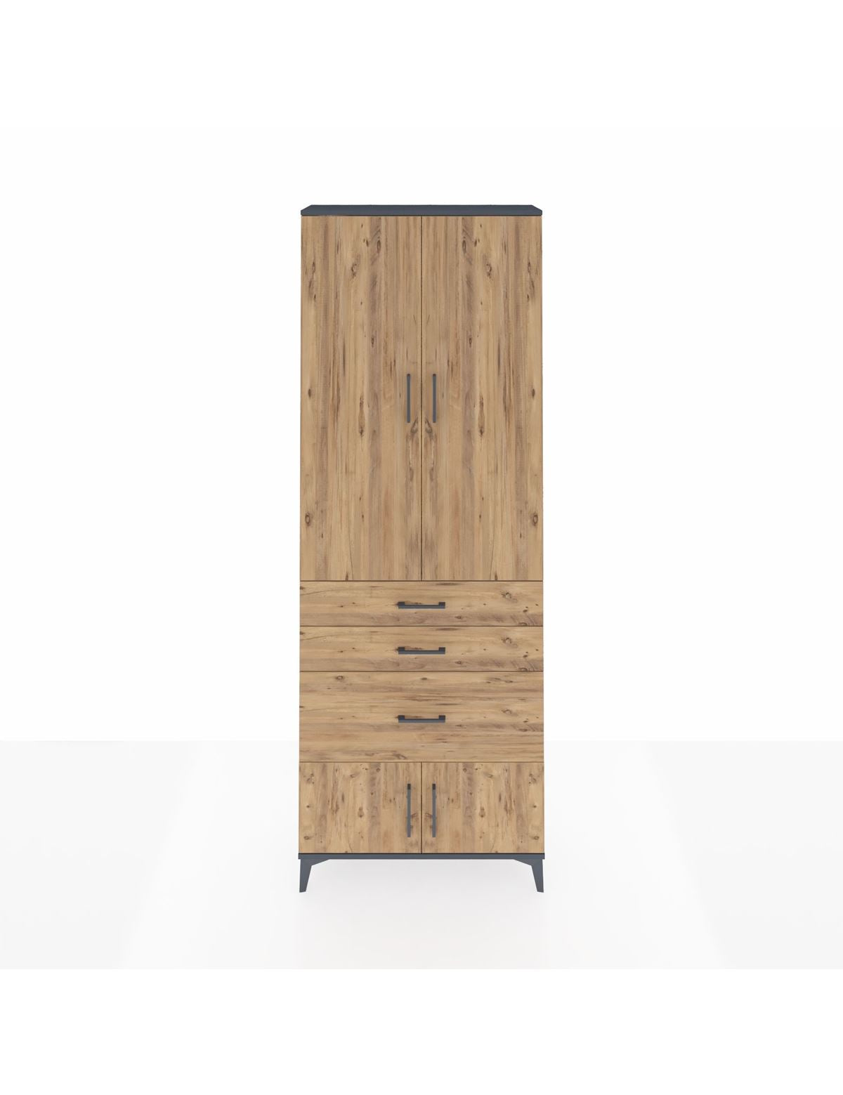 Arges Dolap 3 Raflı 3 Çekmeceli 4 Kapaklı 88x30x243 - S33M039V6A