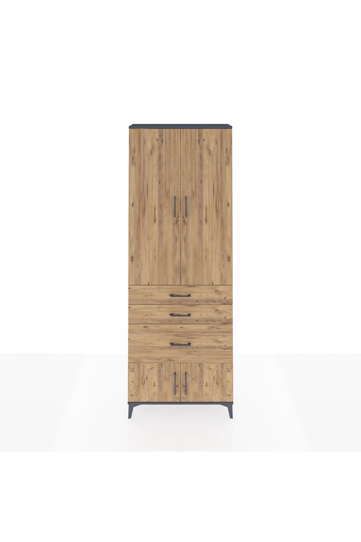 Arges Dolap 3 Raflı 3 Çekmeceli 4 Kapaklı 88x30x243 - S33M039V6A