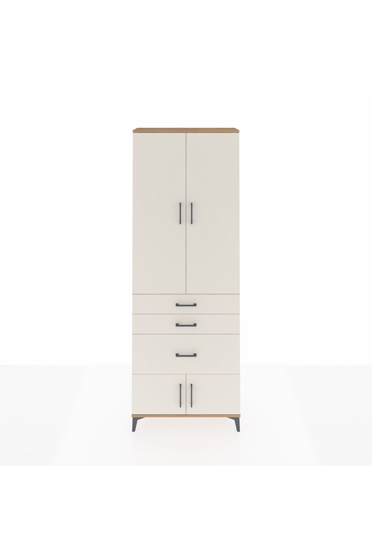 Arges Dolap 3 Raflı 3 Çekmeceli 4 Kapaklı 88x30x243 - S33M039V7A