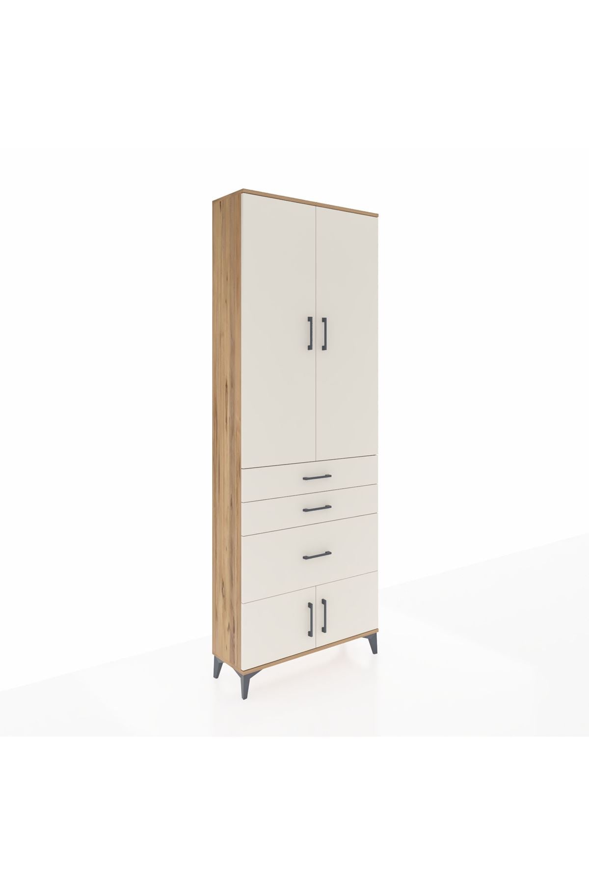 Arges Dolap 3 Raflı 3 Çekmeceli 4 Kapaklı 88x30x243 - S33M039V7A