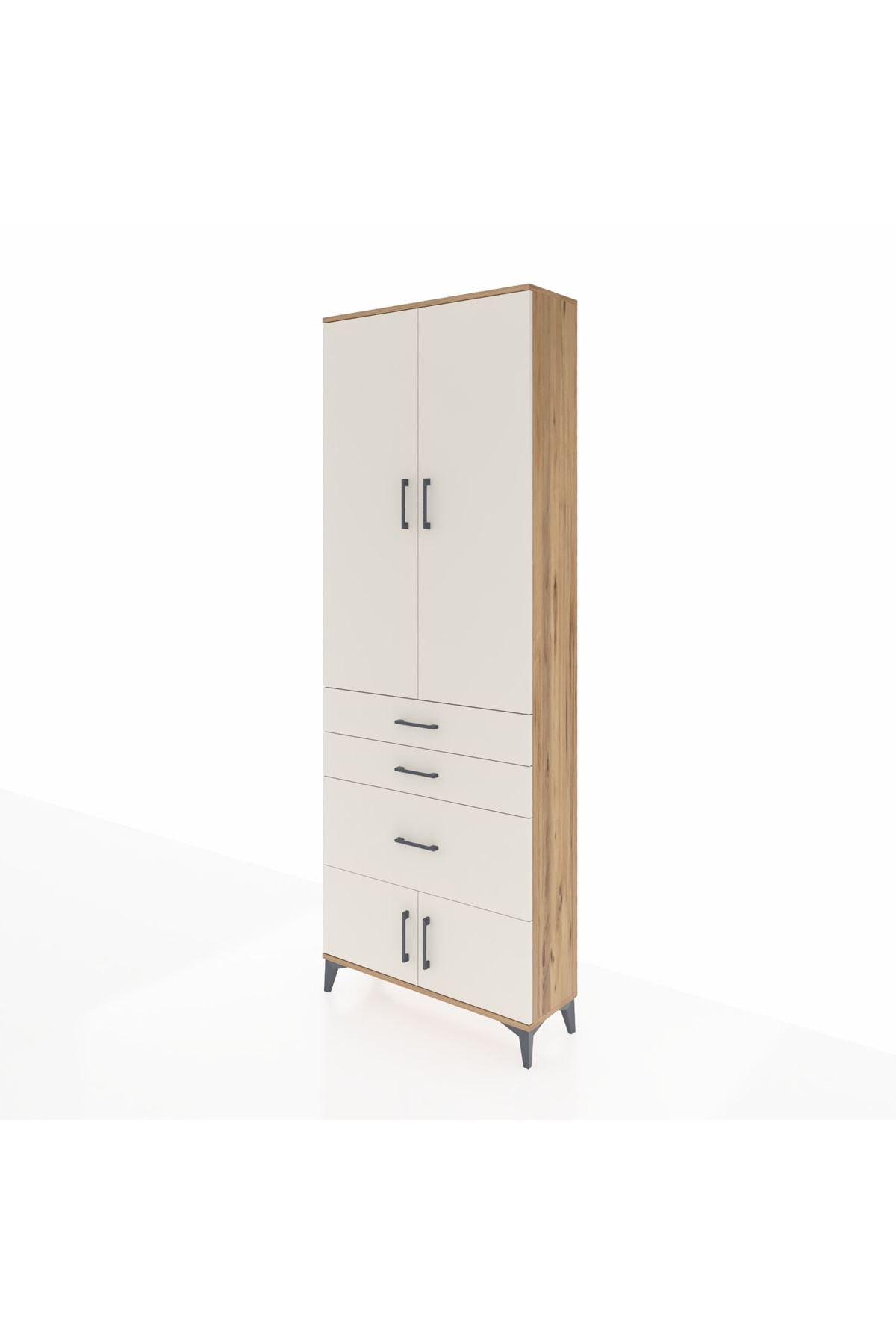 Arges Dolap 3 Raflı 3 Çekmeceli 4 Kapaklı 88x30x243 - S33M039V7A