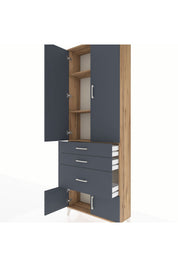 Arges Dolap 3 Raflı 3 Çekmeceli 4 Kapaklı 88x30x243 - S33M039V8A
