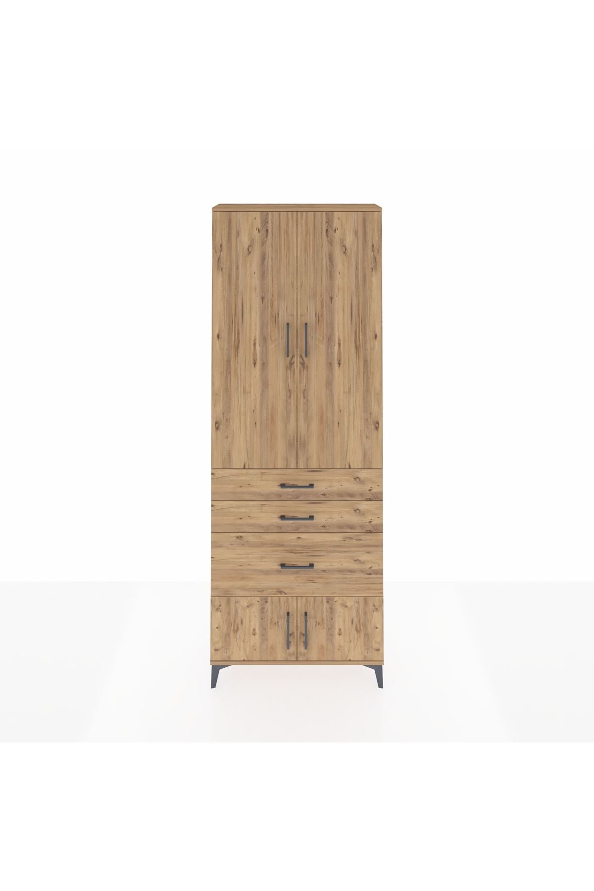 Arges Dolap 3 Raflı 3 Çekmeceli 4 Kapaklı 88x30x243 - S33M039V9A