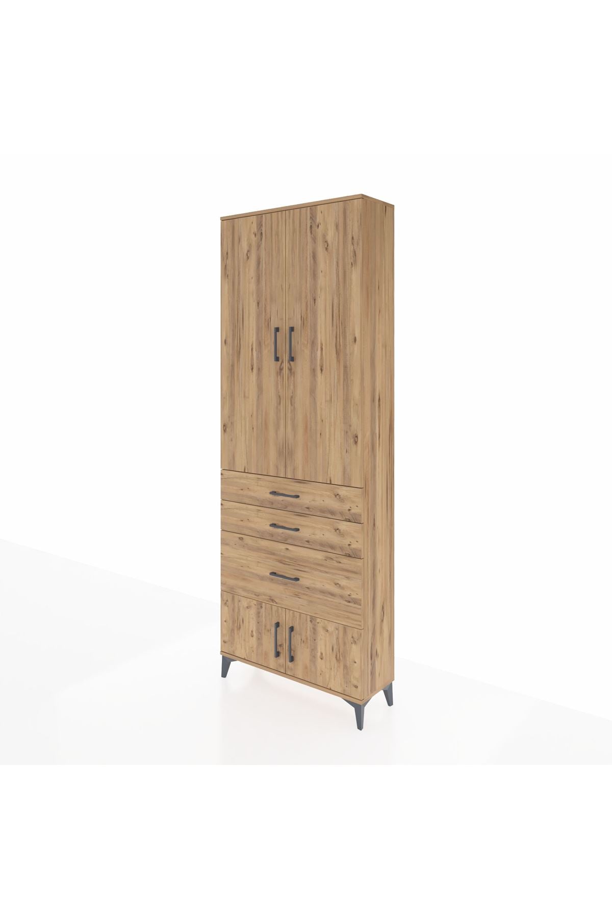 Arges Dolap 3 Raflı 3 Çekmeceli 4 Kapaklı 88x30x243 - S33M039V9A