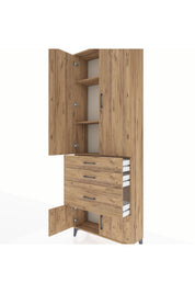 Arges Dolap 3 Raflı 3 Çekmeceli 4 Kapaklı 88x30x243 - S33M039V9A