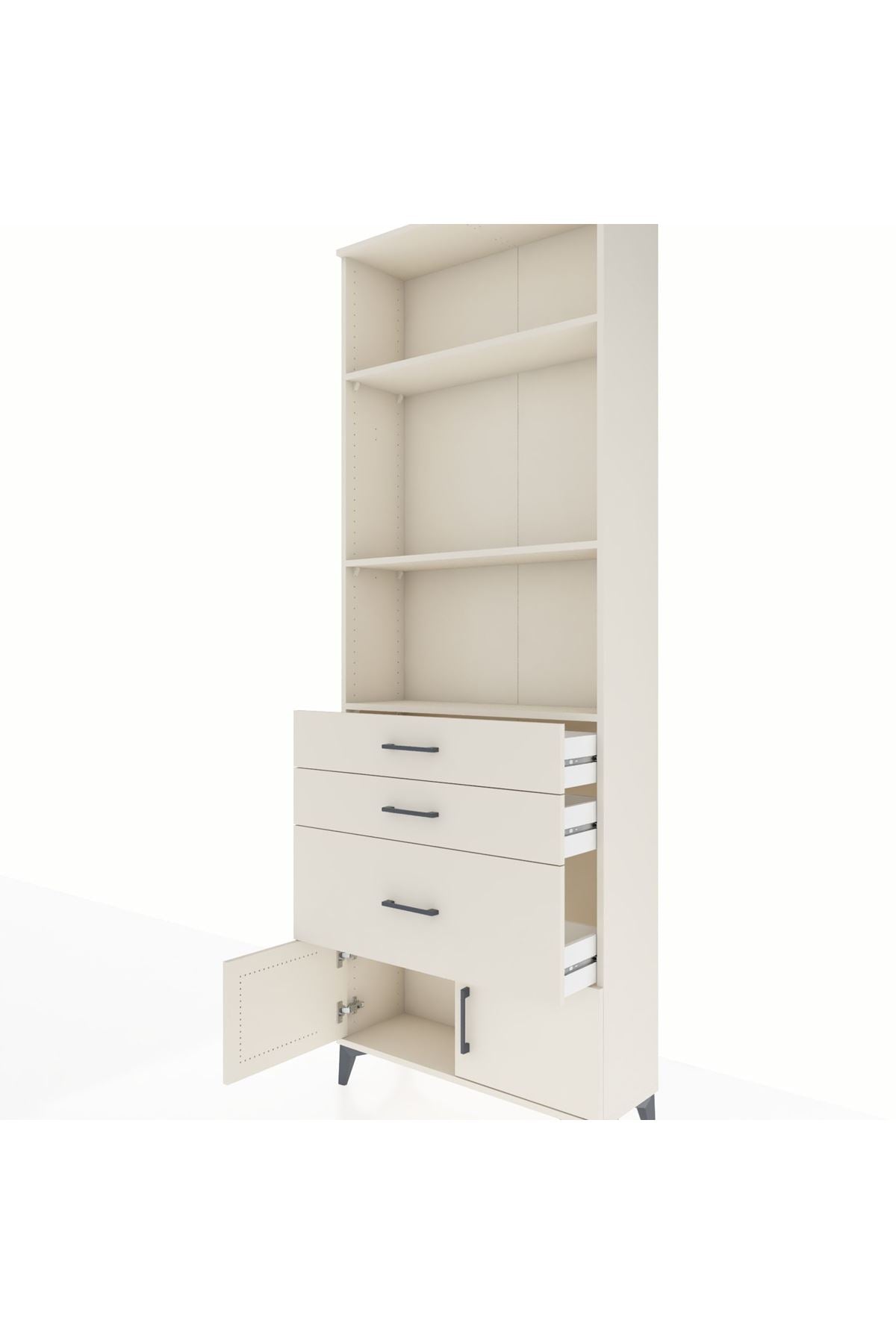 Arges Dolap 3 Raflı 3 Çekmeceli 2 Kapaklı 88x30x243 - S33M040V1A