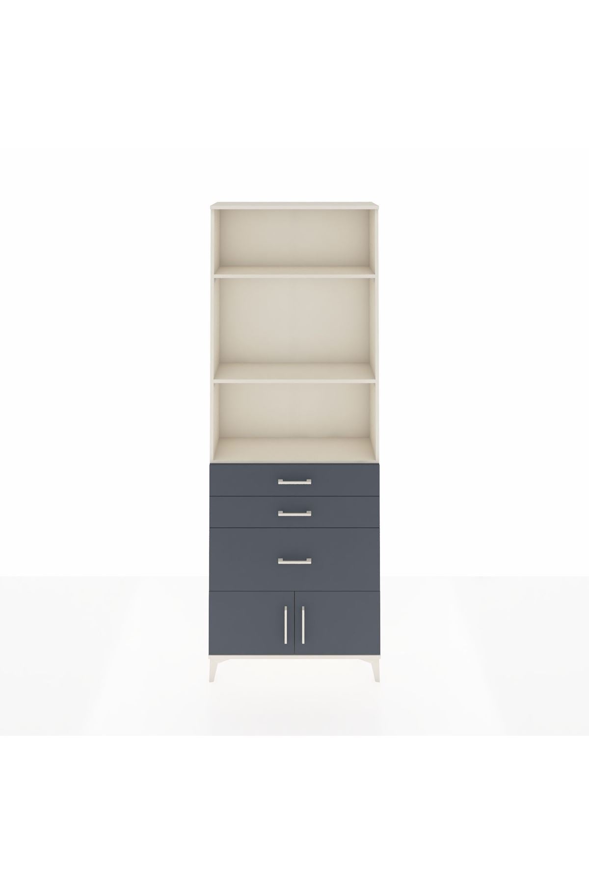 Arges Dolap 3 Raflı 3 Çekmeceli 2 Kapaklı 88x30x243 - S33M040V2A