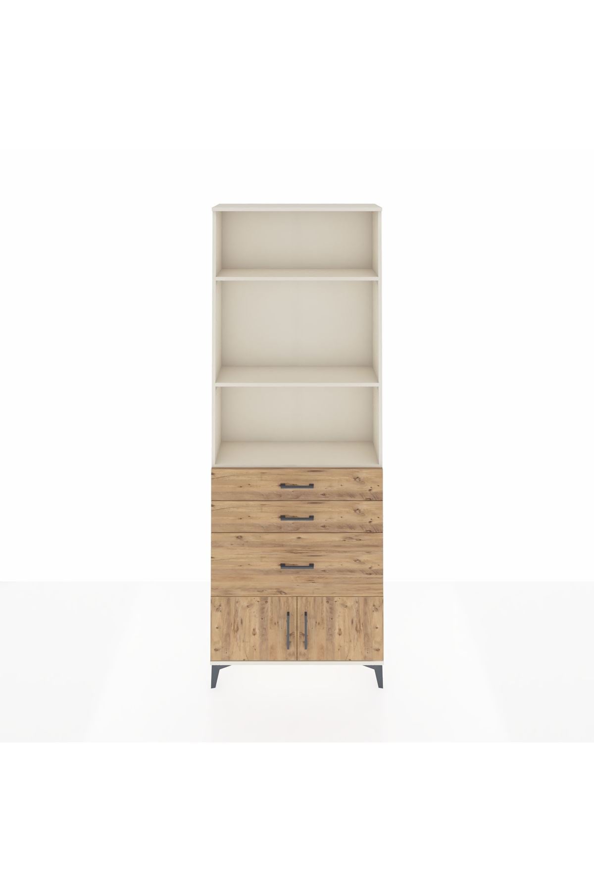 Arges Dolap 3 Raflı 3 Çekmeceli 2 Kapaklı 88x30x243 - S33M040V3A