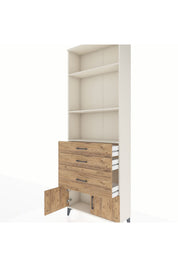 Arges Dolap 3 Raflı 3 Çekmeceli 2 Kapaklı 88x30x243 - S33M040V3A