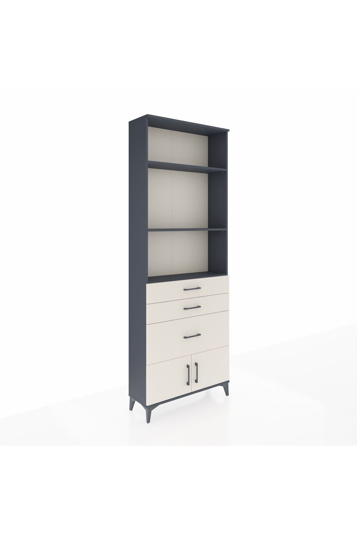 Arges Dolap 3 Raflı 3 Çekmeceli 2 Kapaklı 88x30x243 - S33M040V4A