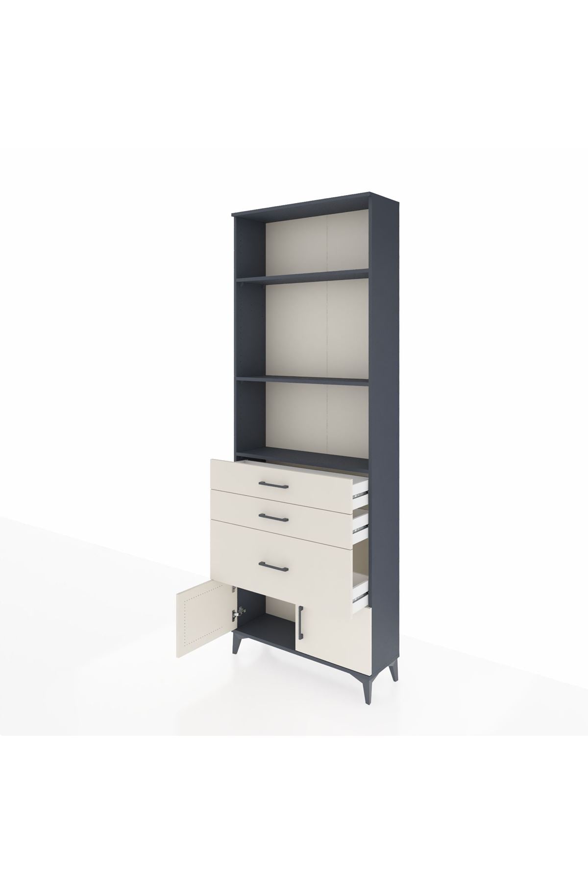 Arges Dolap 3 Raflı 3 Çekmeceli 2 Kapaklı 88x30x243 - S33M040V4A