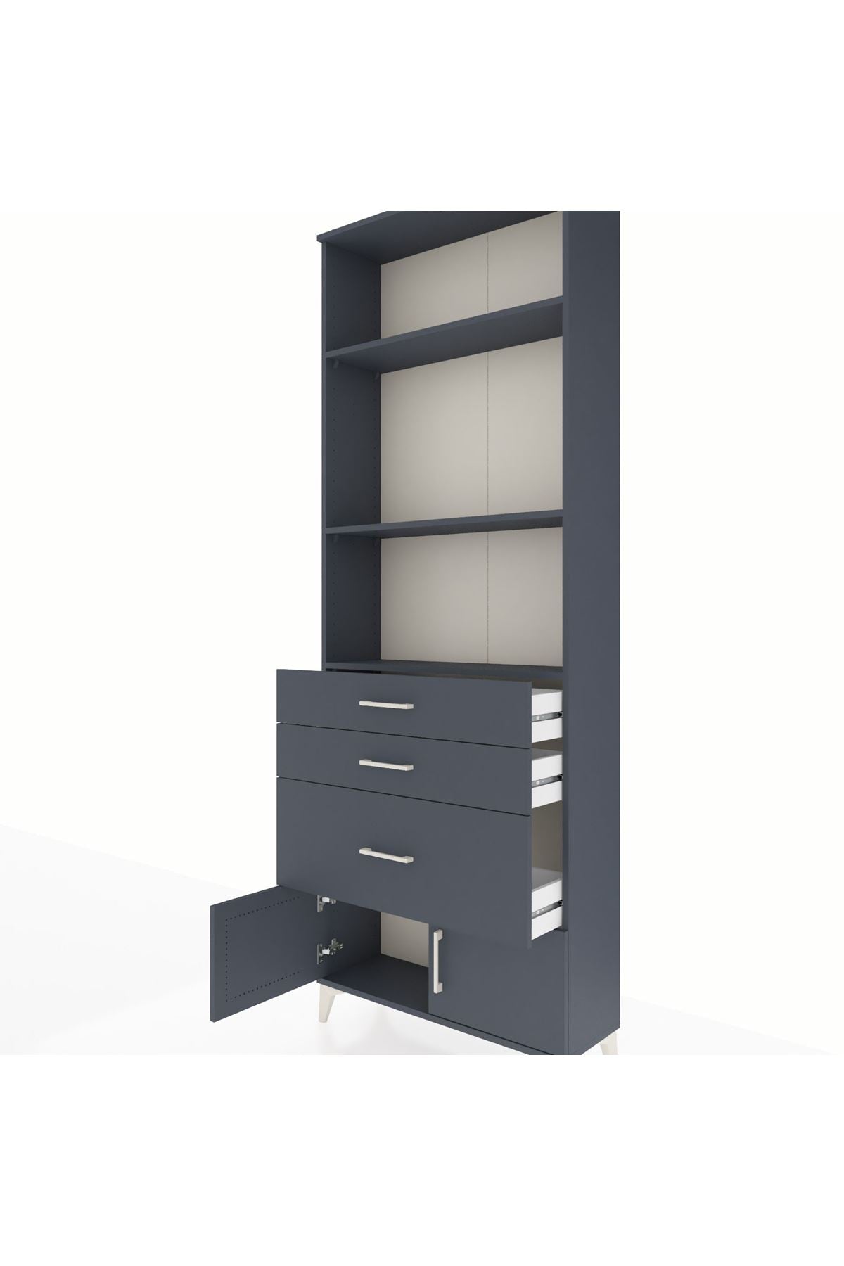 Arges Dolap 3 Raflı 3 Çekmeceli 2 Kapaklı 88x30x243 - S33M040V5A