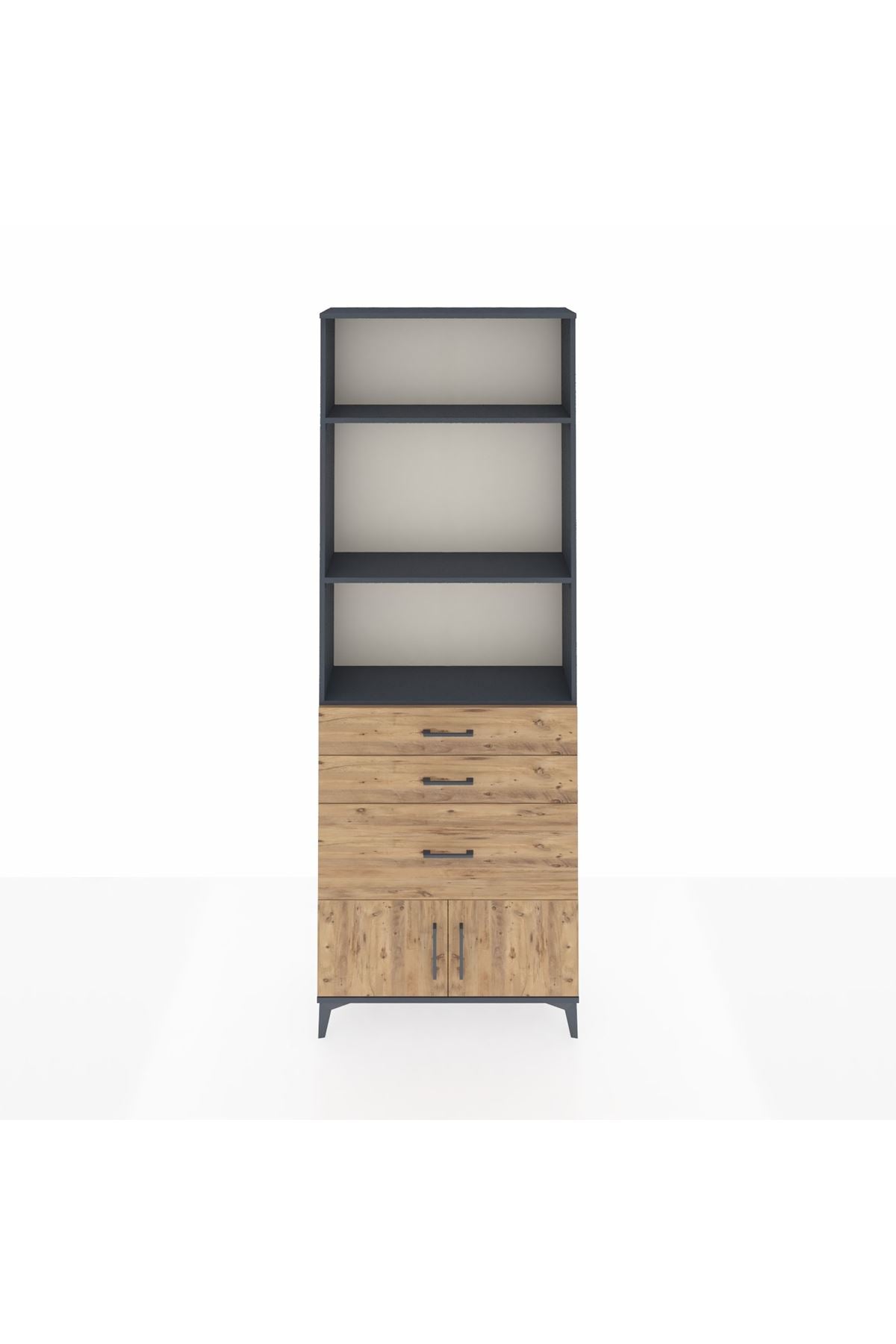 Arges Dolap 3 Raflı 3 Çekmeceli 2 Kapaklı 88x30x243 - S33M040V6A