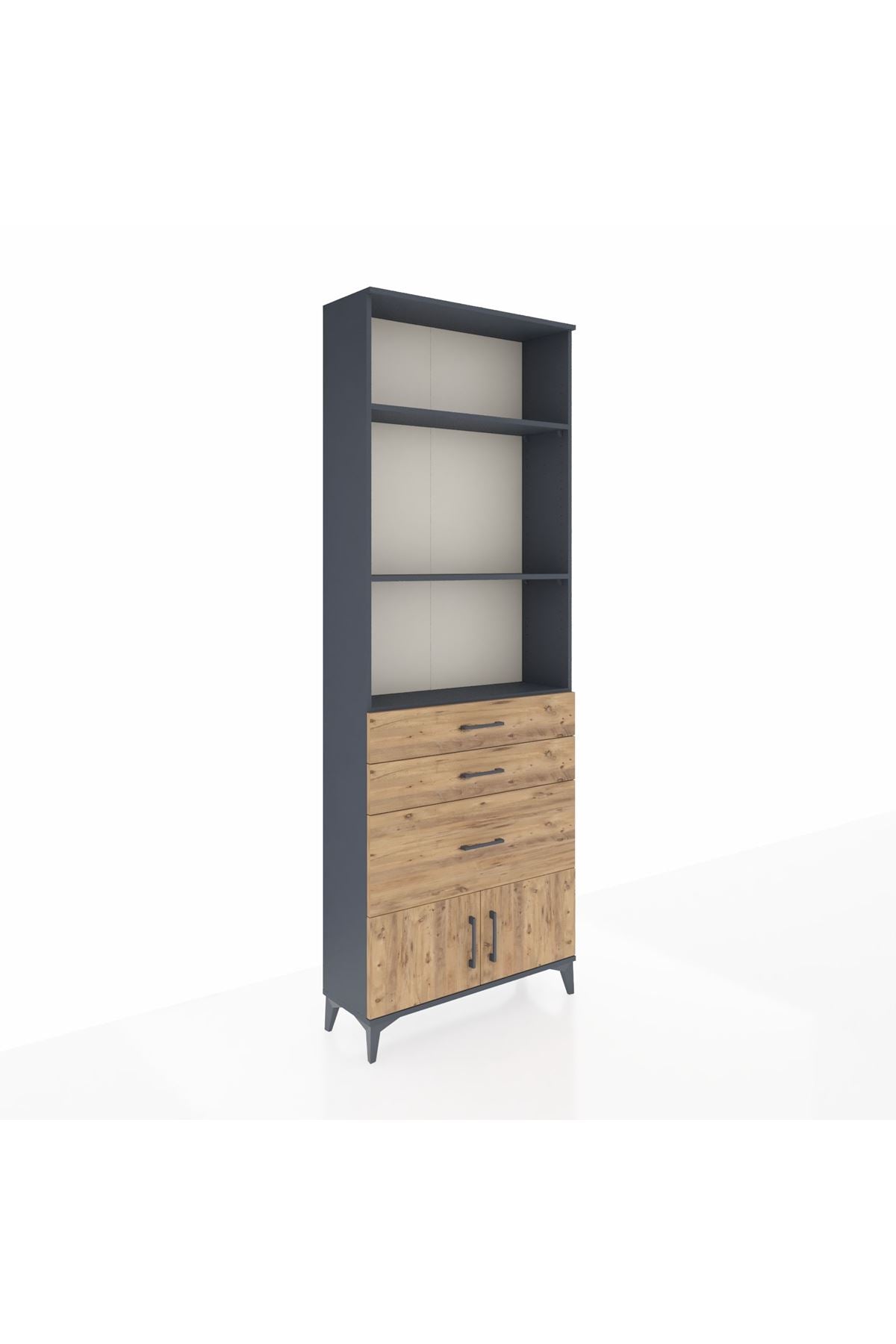 Arges Dolap 3 Raflı 3 Çekmeceli 2 Kapaklı 88x30x243 - S33M040V6A