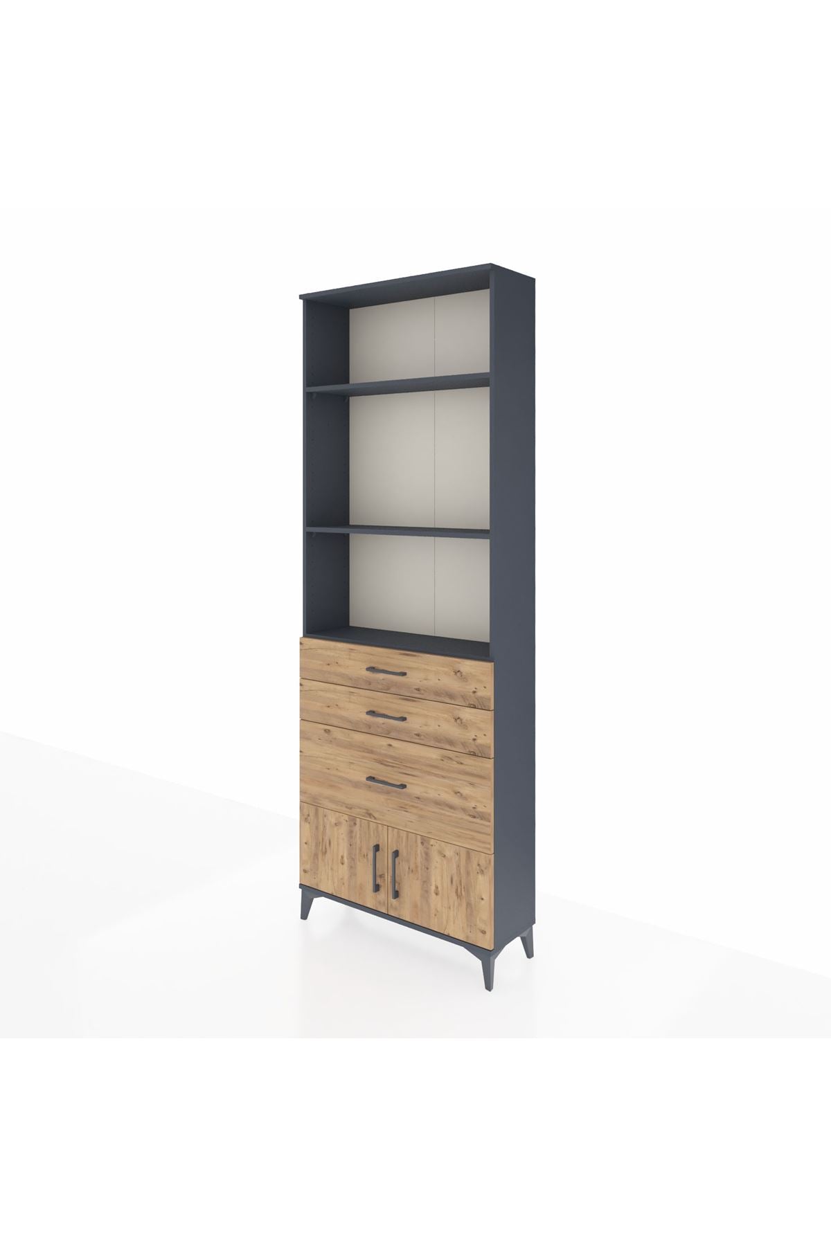 Arges Dolap 3 Raflı 3 Çekmeceli 2 Kapaklı 88x30x243 - S33M040V6A