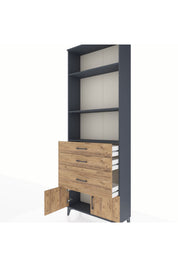 Arges Dolap 3 Raflı 3 Çekmeceli 2 Kapaklı 88x30x243 - S33M040V6A