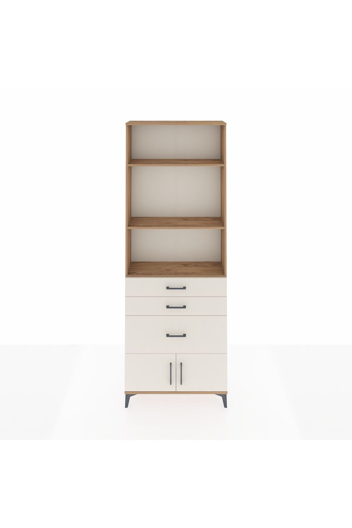 Arges Dolap 3 Raflı 3 Çekmeceli 2 Kapaklı 88x30x243 - S33M040V7A