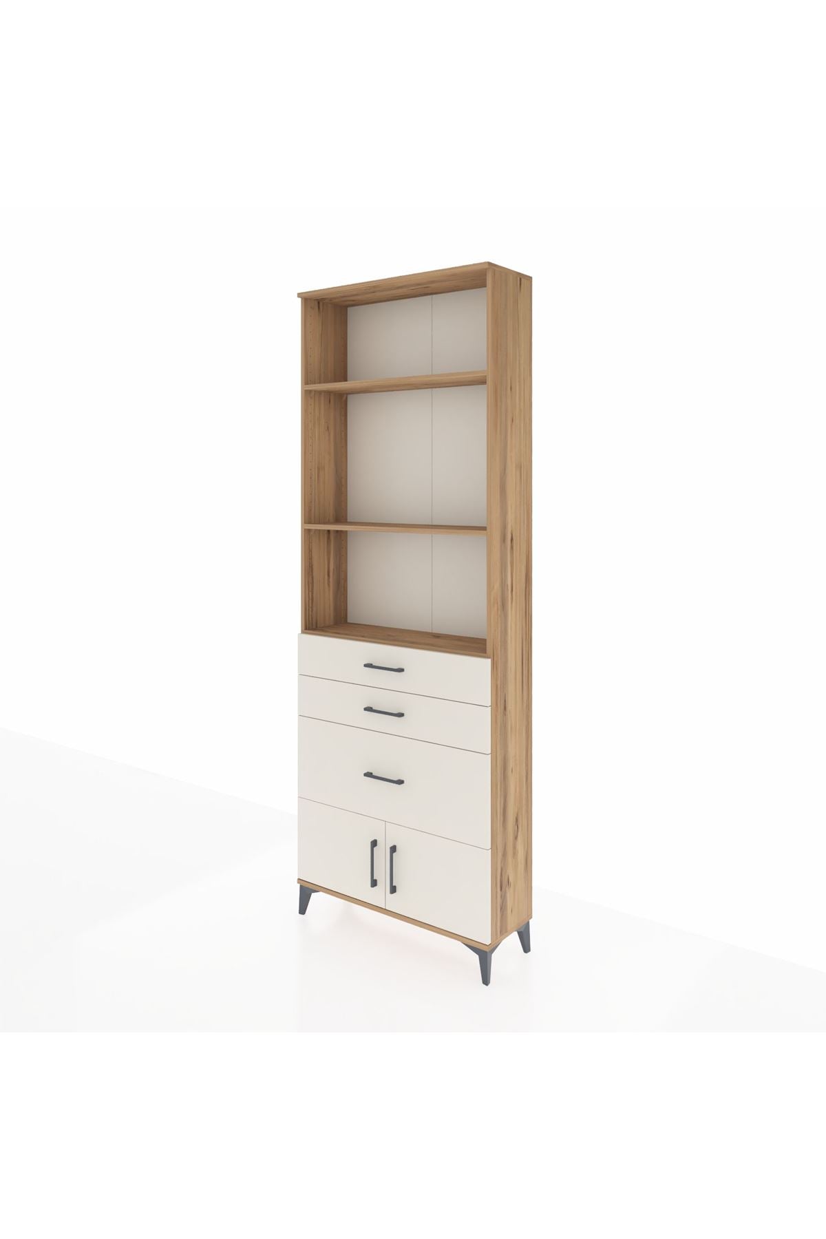 Arges Dolap 3 Raflı 3 Çekmeceli 2 Kapaklı 88x30x243 - S33M040V7A