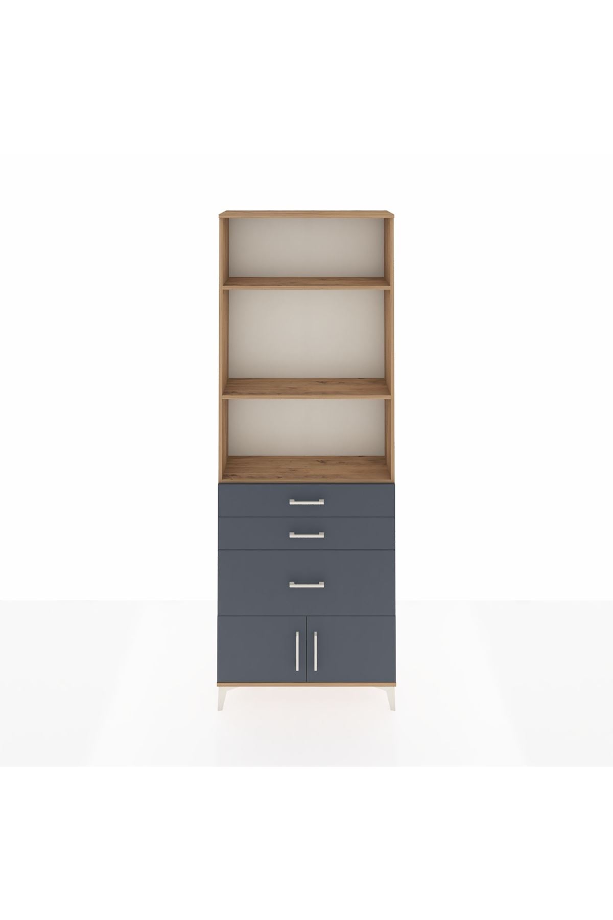 Arges Dolap 3 Raflı 3 Çekmeceli 2 Kapaklı 88x30x243 - S33M040V8A