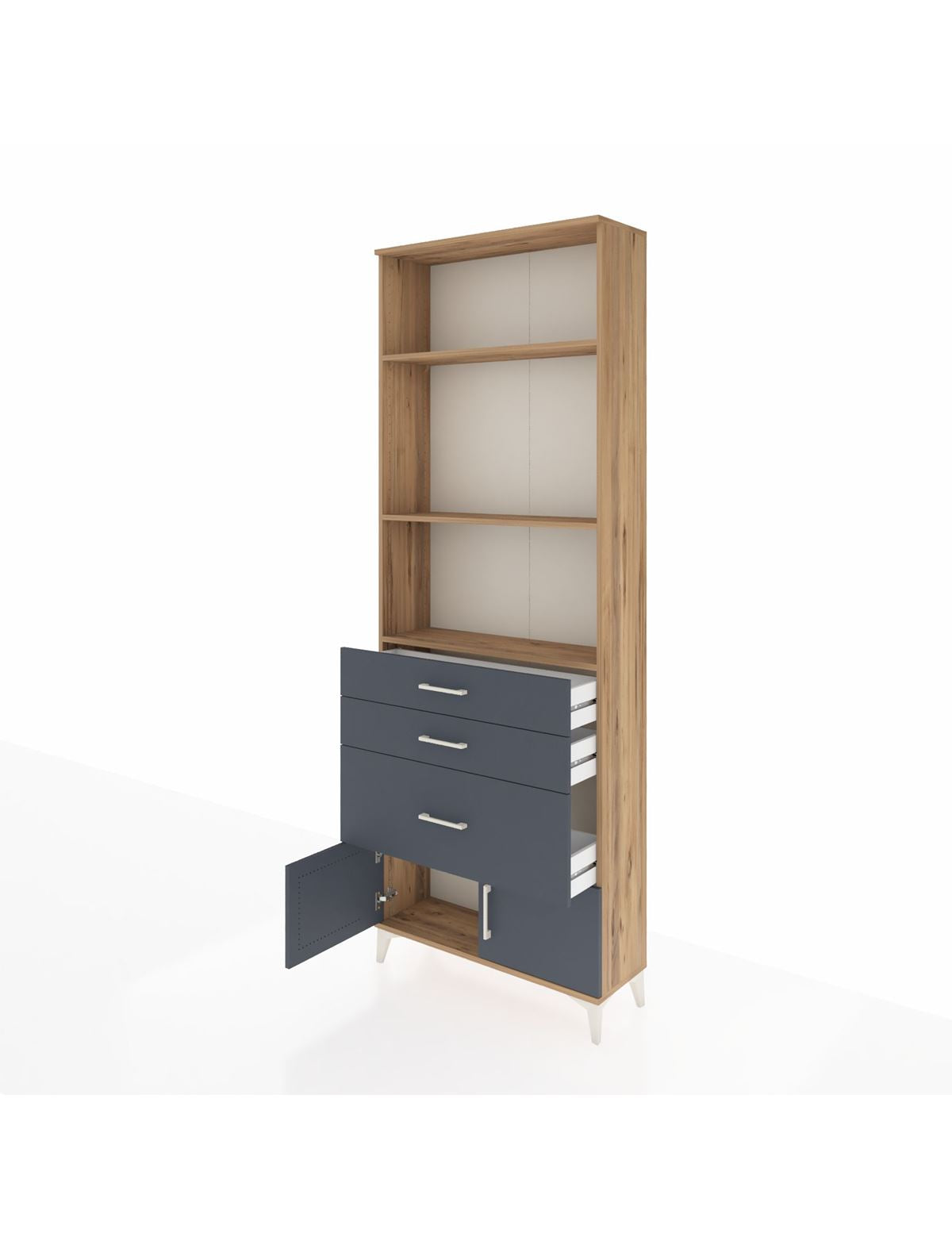 Arges Dolap 3 Raflı 3 Çekmeceli 2 Kapaklı 88x30x243 - S33M040V8A
