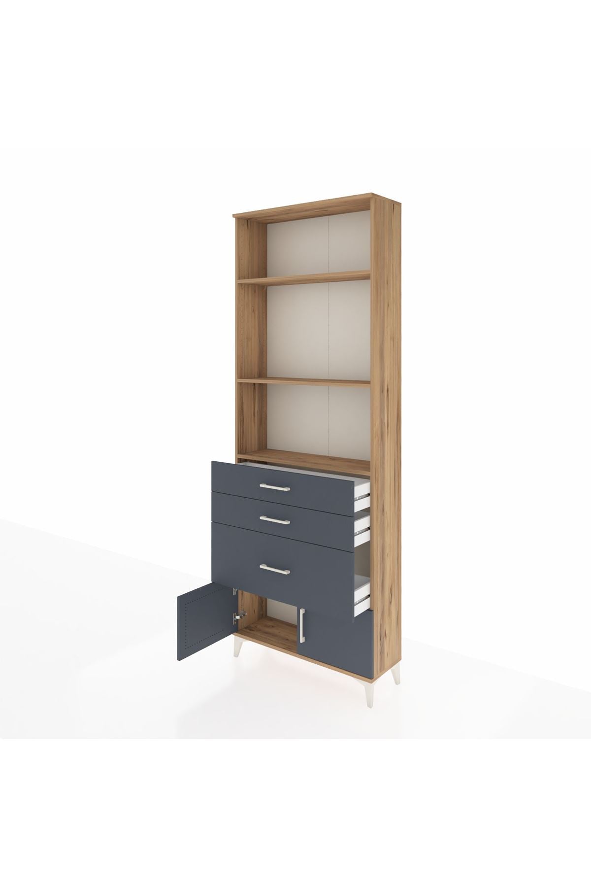 Arges Dolap 3 Raflı 3 Çekmeceli 2 Kapaklı 88x30x243 - S33M040V8A