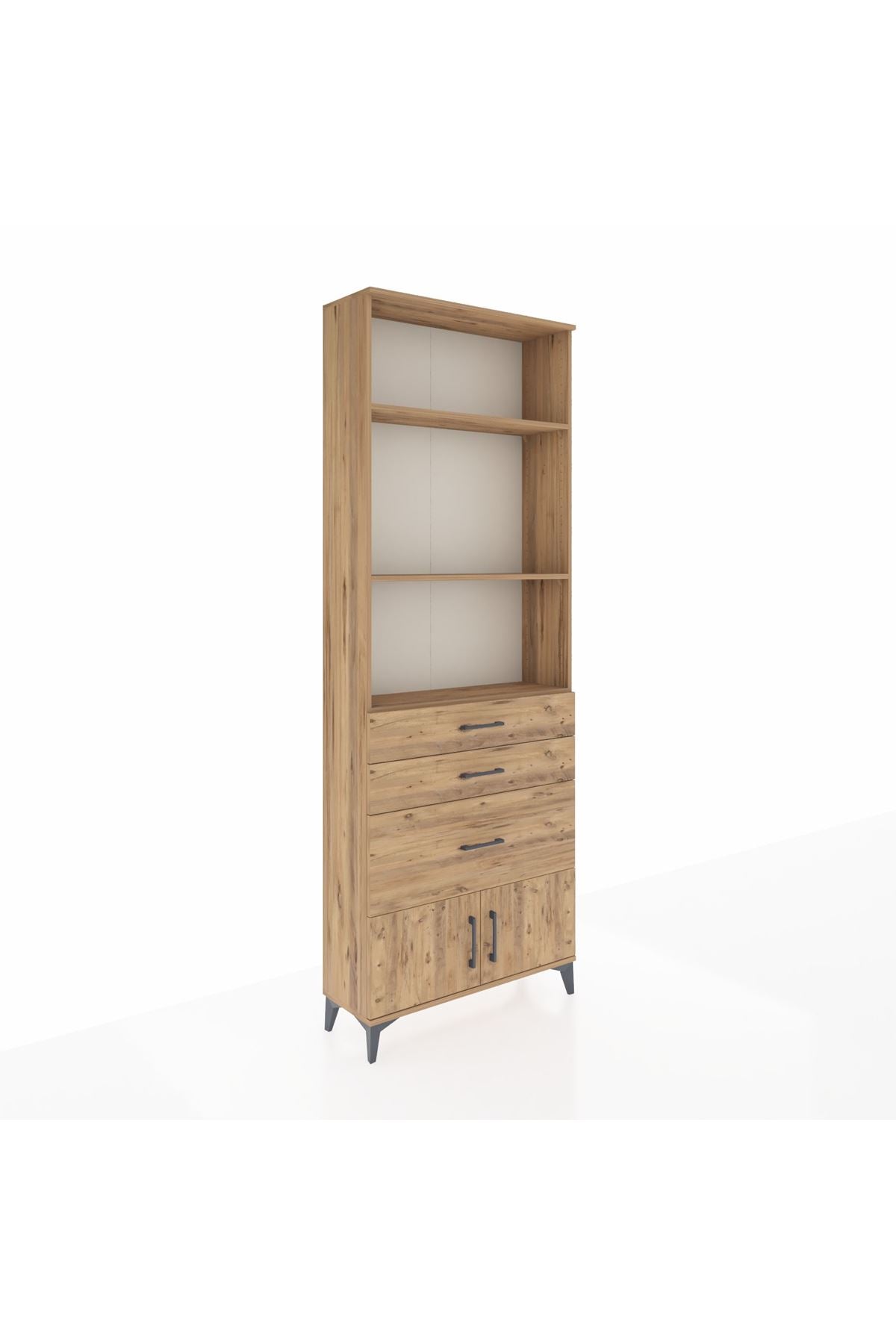 Arges Dolap 3 Raflı 3 Çekmeceli 2 Kapaklı 88x30x243 - S33M040V9A