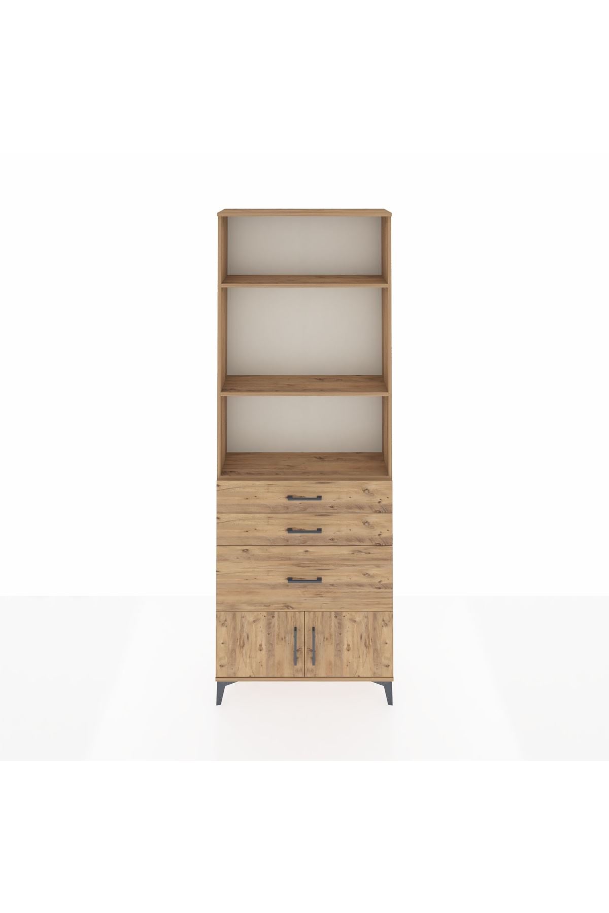 Arges Dolap 3 Raflı 3 Çekmeceli 2 Kapaklı 88x30x243 - S33M040V9A
