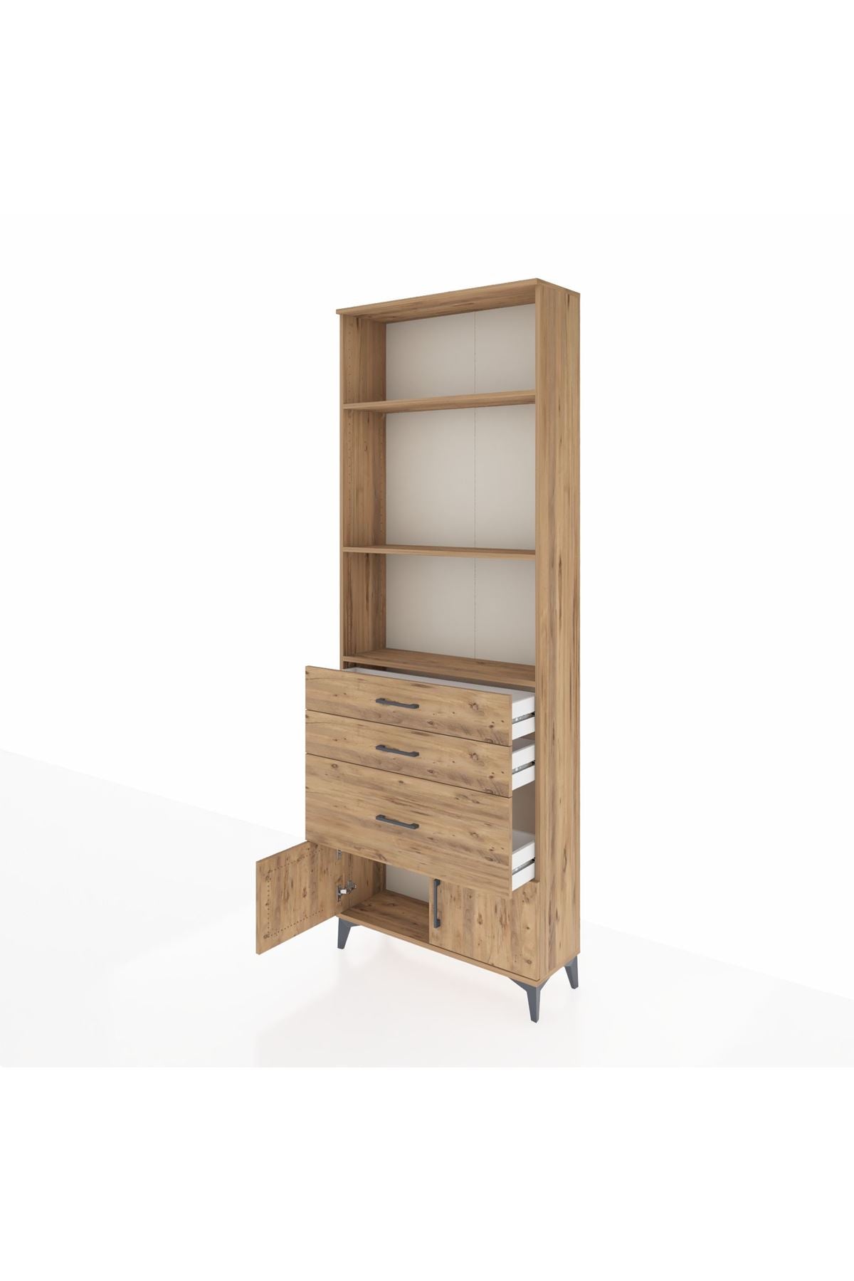 Arges Dolap 3 Raflı 3 Çekmeceli 2 Kapaklı 88x30x243 - S33M040V9A