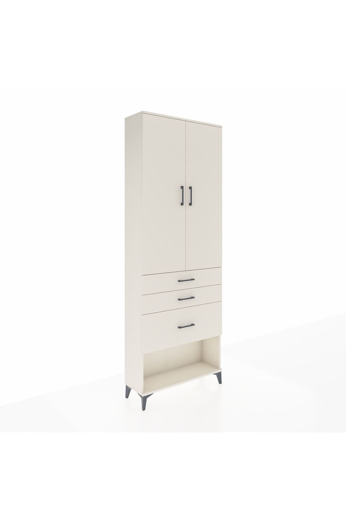 Arges Dolap 3 Raflı 3 Çekmeceli 2 Kapaklı 88x30x243 - S33M041V1A