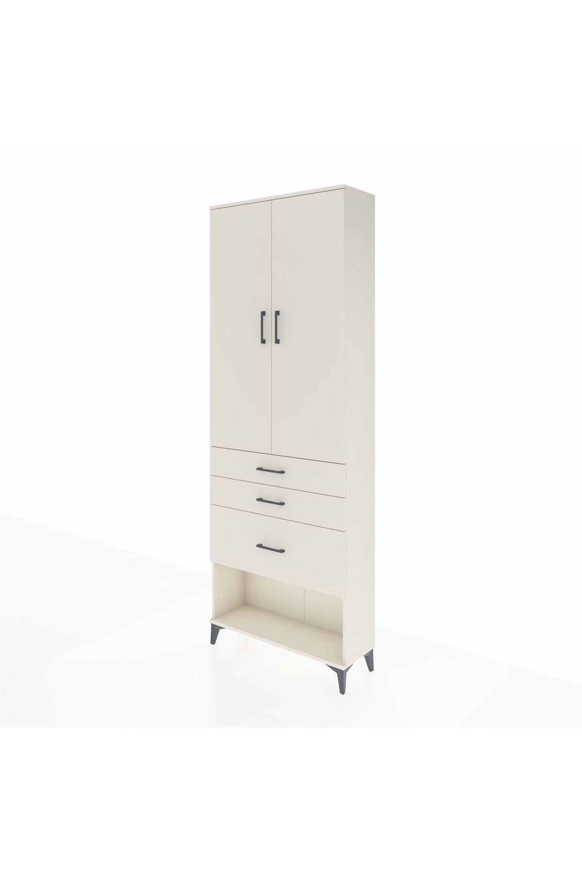 Arges Dolap 3 Raflı 3 Çekmeceli 2 Kapaklı 88x30x243 - S33M041V1A
