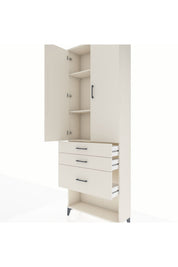 Arges Dolap 3 Raflı 3 Çekmeceli 2 Kapaklı 88x30x243 - S33M041V1A