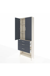 Arges Dolap 3 Raflı 3 Çekmeceli 2 Kapaklı 88x30x243 - S33M041V2A