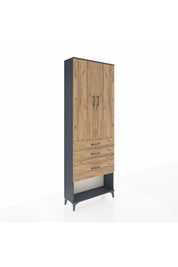 Arges Dolap 3 Raflı 3 Çekmeceli 2 Kapaklı 88x30x243 - S33M041V6A
