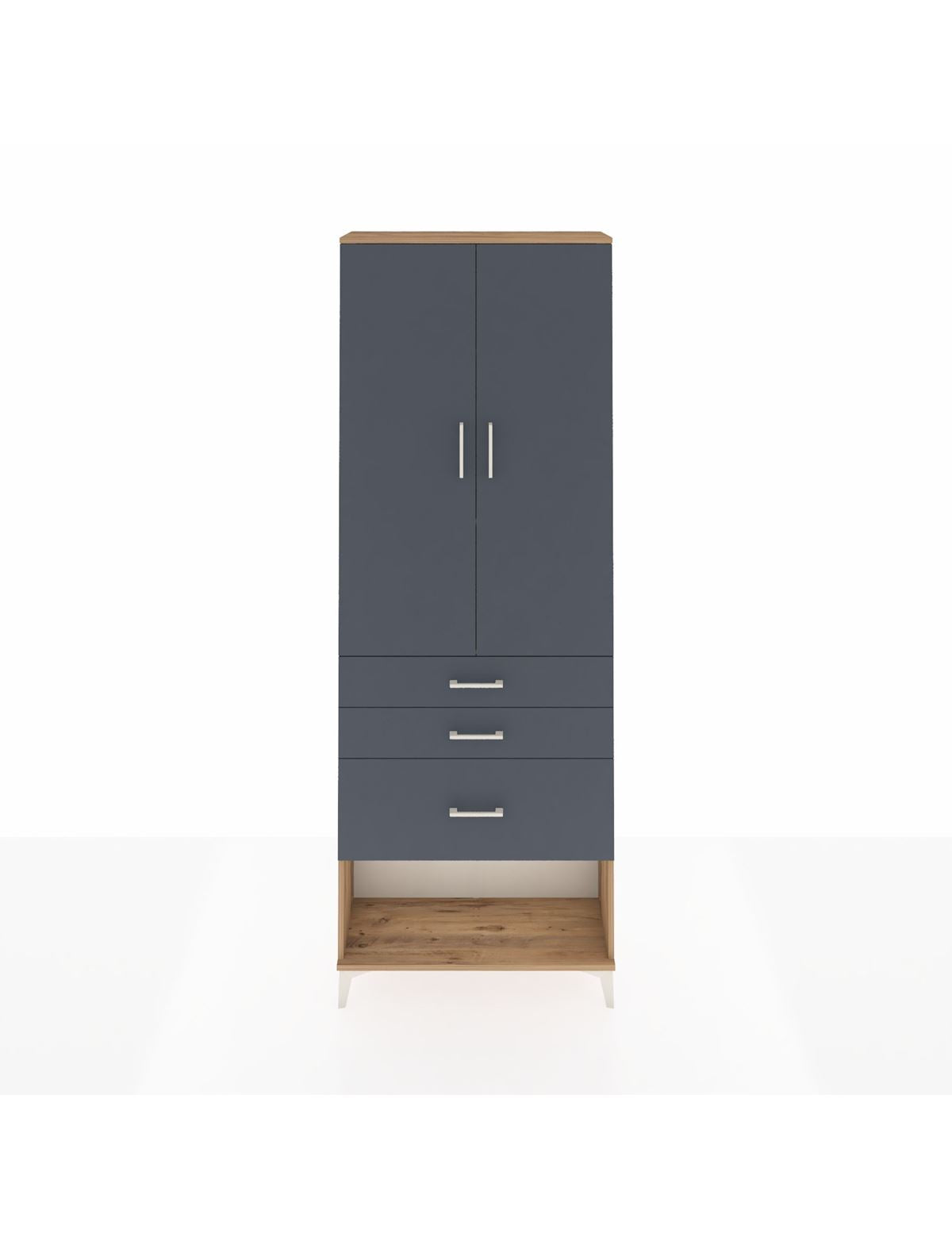 Arges Dolap 3 Raflı 3 Çekmeceli 2 Kapaklı 88x30x243 - S33M041V8A