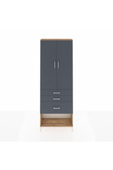 Arges Dolap 3 Raflı 3 Çekmeceli 2 Kapaklı 88x30x243