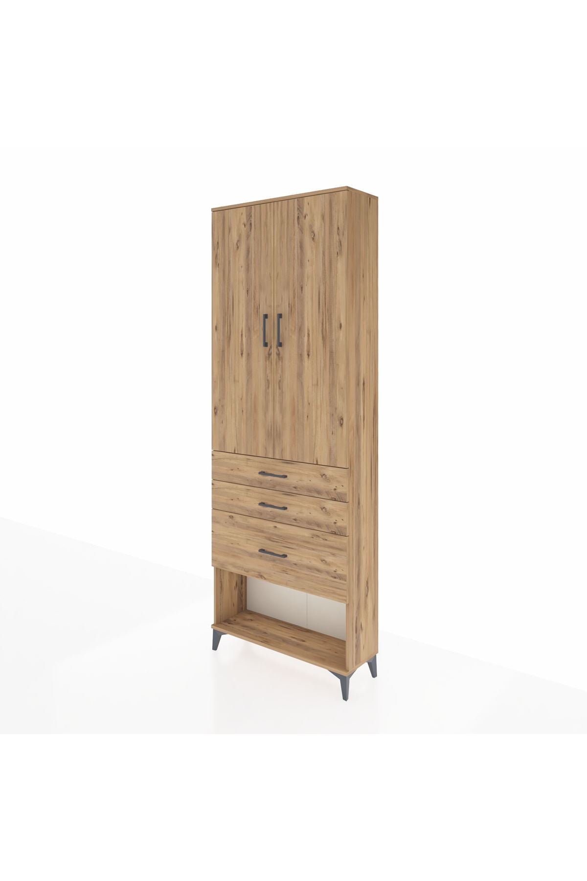 Arges Dolap 3 Raflı 3 Çekmeceli 2 Kapaklı 88x30x243 - S33M041V9A