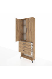 Arges Dolap 3 Raflı 3 Çekmeceli 2 Kapaklı 88x30x243 - S33M041V9A