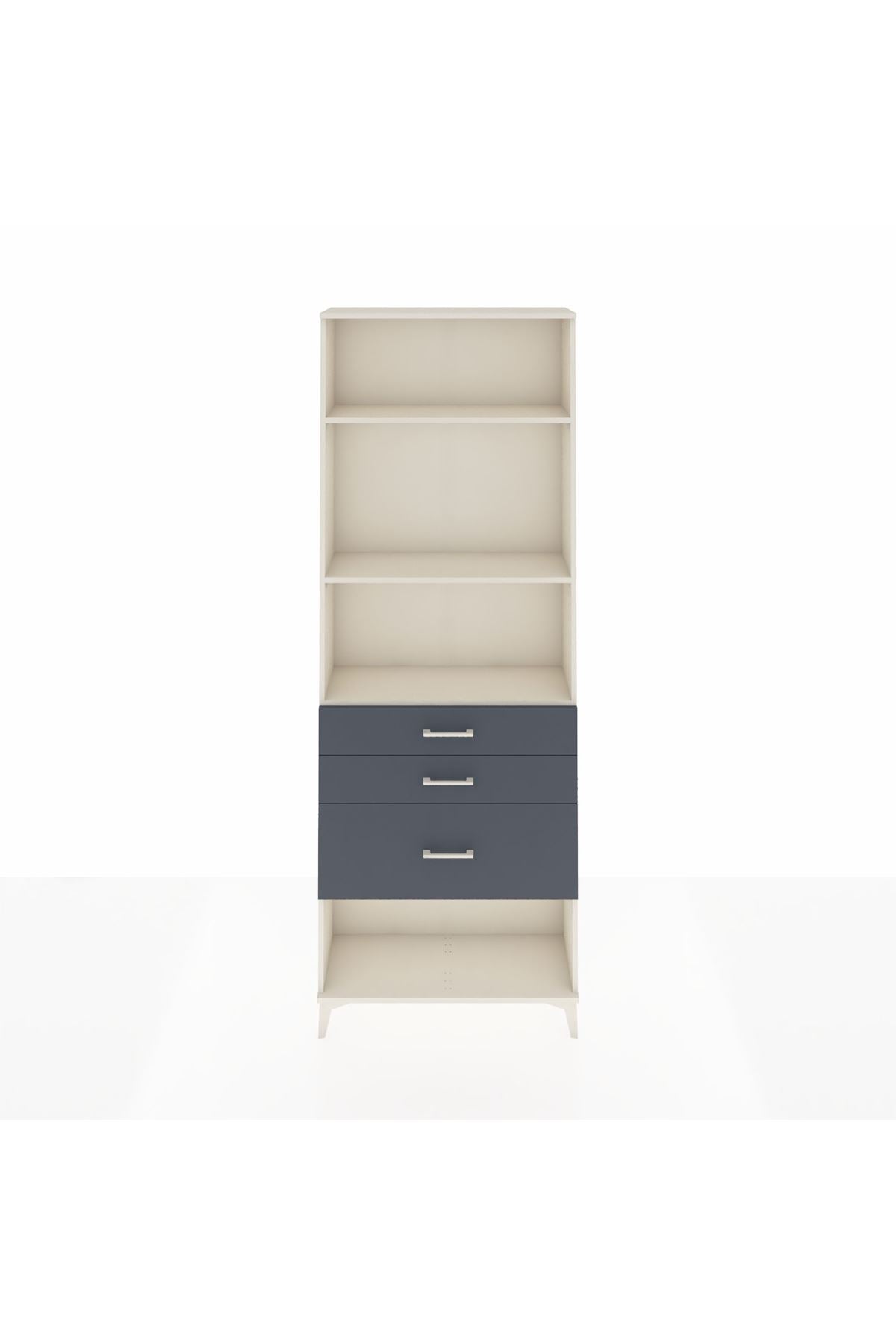 Arges Dolap 3 Raflı 3 Çekmeceli 88x30x243 - S33M042V2A