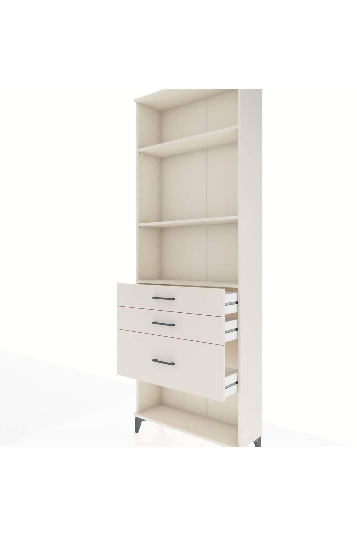 Arges Dolap 3 Raflı 3 Çekmeceli 88x30x243 - S33M042V1A