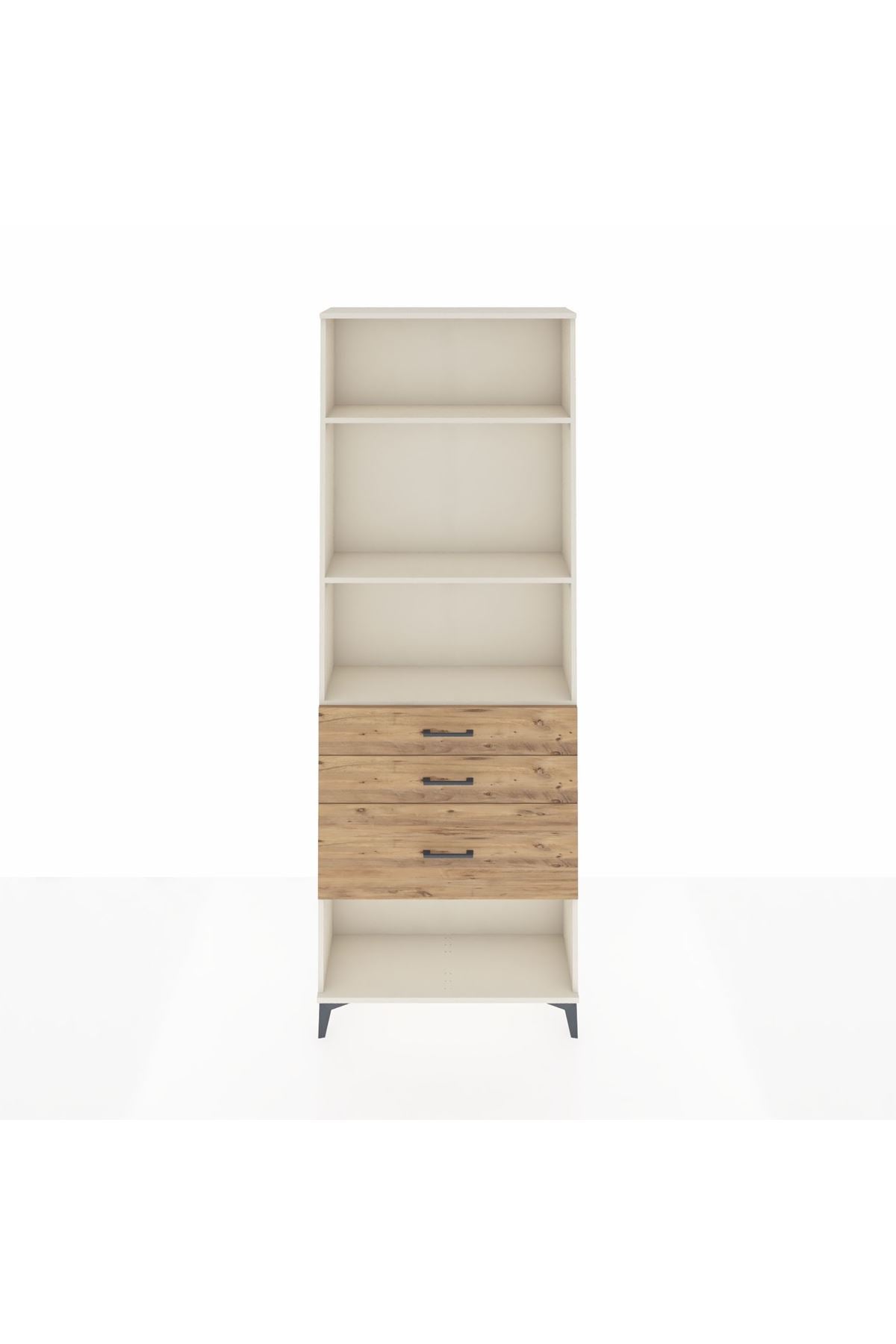 Arges Dolap 3 Raflı 3 Çekmeceli 88x30x243 - S33M042V3A